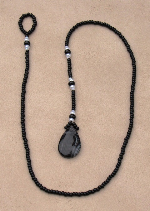 Black Banded Agate Lariat